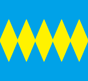 Arms Image: Azure, a fess engrailed of five pieces or
